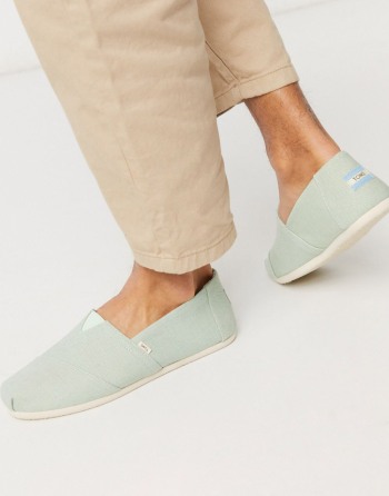 Toms Espadrilles Canvas Menta - Muške Cipele | 87463ZPOU